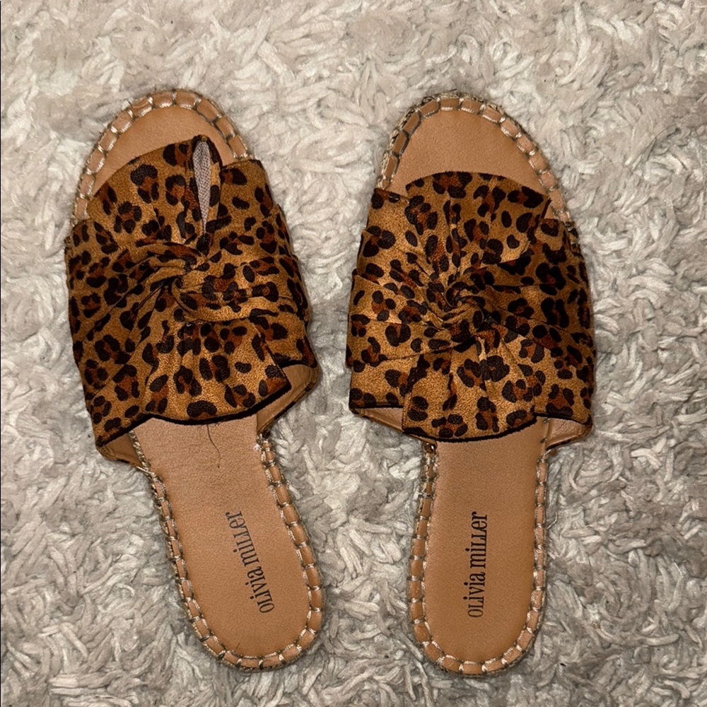 Olivia Miller Leopard Print Women's Sandals